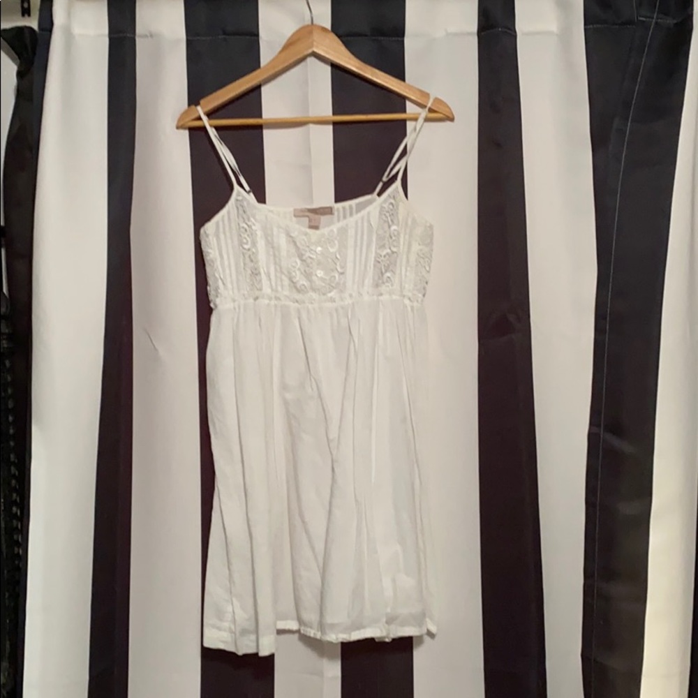 Babydoll white cotton dress